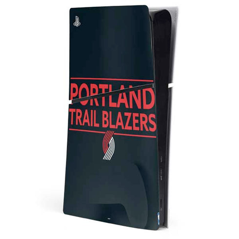 NBA Portland Trail Blazers Standard - Black PS5 Slim Digital Edition Console Skin