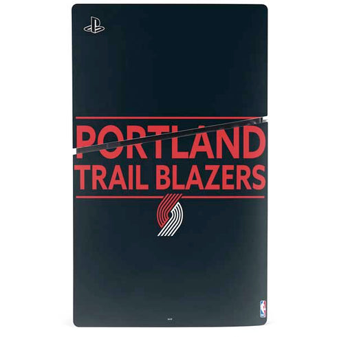 NBA Portland Trail Blazers Standard - Black PS5 Slim Digital Edition Console Skin
