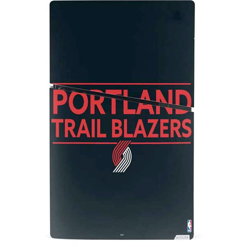 NBA Portland Trail Blazers Standard - Black PS5 Slim Digital Edition Console Skin
