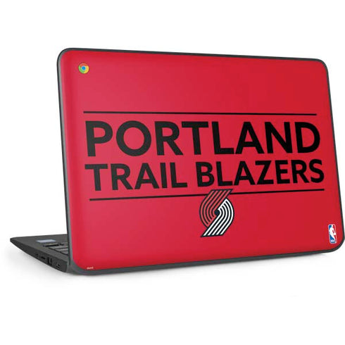 NBA Portland Trail Blazers Standard - Red HP Chromebook Skin