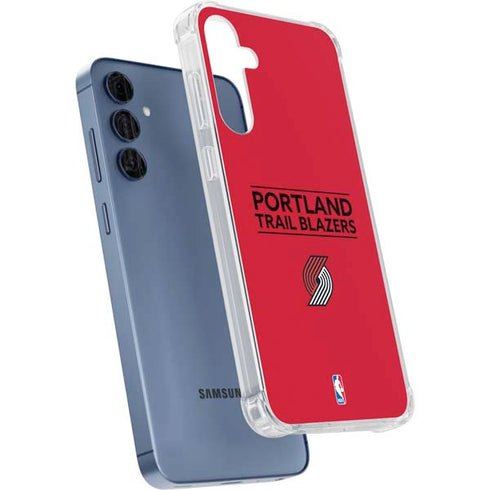 NBA Portland Trail Blazers Standard - Red Galaxy A55 5G Clear Case