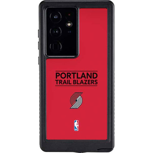 NBA Portland Trail Blazers Standard - Red Galaxy S24 Ultra Waterproof Case