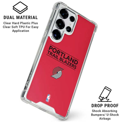 NBA Portland Trail Blazers Standard - Red Galaxy S25 Ultra Clear Case