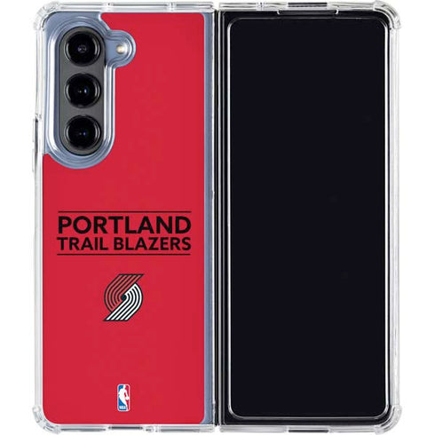 NBA Portland Trail Blazers Standard - Red Galaxy Z Fold5 5G Clear Case