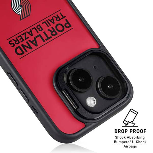 NBA Portland Trail Blazers Standard - Red iPhone 14 Plus Kickstand Case