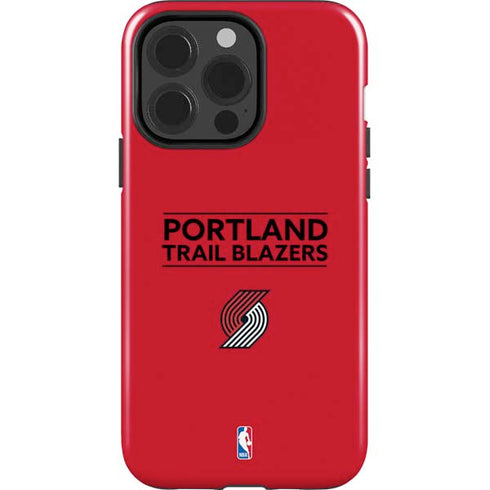NBA Portland Trail Blazers Standard - Red iPhone 15 Pro Impact Case