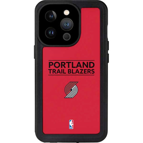 NBA Portland Trail Blazers Standard - Red iPhone 15 Pro Waterproof Case