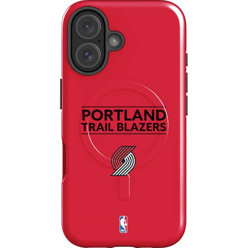 NBA Portland Trail Blazers Standard - Red iPhone 16 Magsafe Impact Case