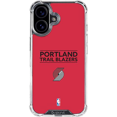 NBA Portland Trail Blazers Standard - Red iPhone 16 Plus Clear Case