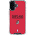 NBA Portland Trail Blazers Standard - Red iPhone 16 Plus Clear Case