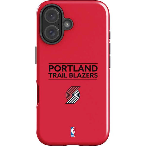 NBA Portland Trail Blazers Standard - Red iPhone 16 Plus Impact Case