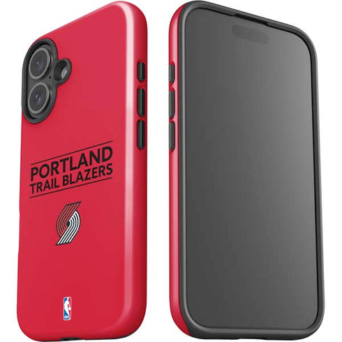 NBA Portland Trail Blazers Standard - Red iPhone 16 Plus Impact Case