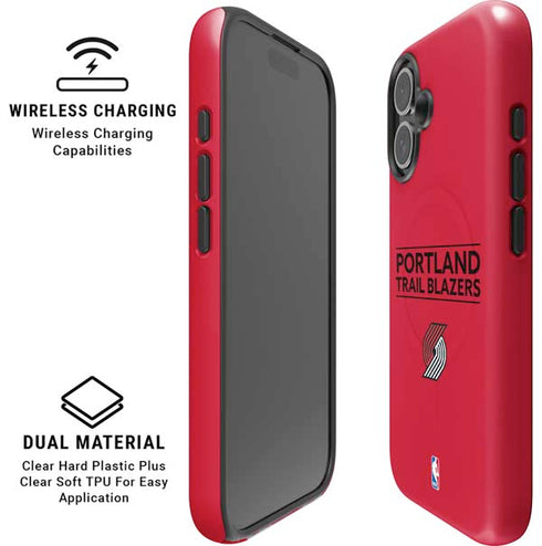 NBA Portland Trail Blazers Standard - Red iPhone 16 Plus Magsafe Impact Case