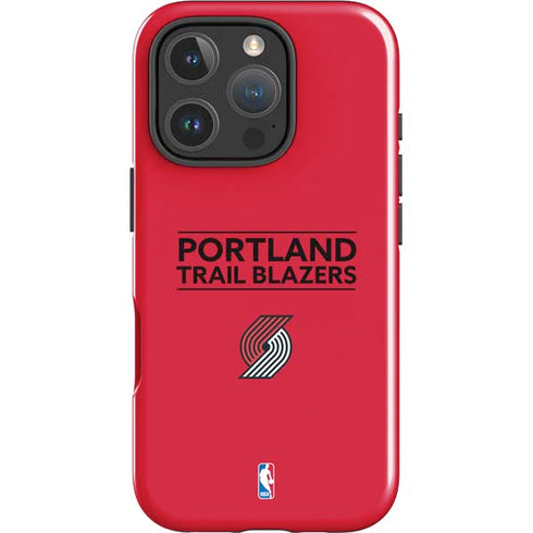 NBA Portland Trail Blazers Standard - Red iPhone 16 Pro Impact Case