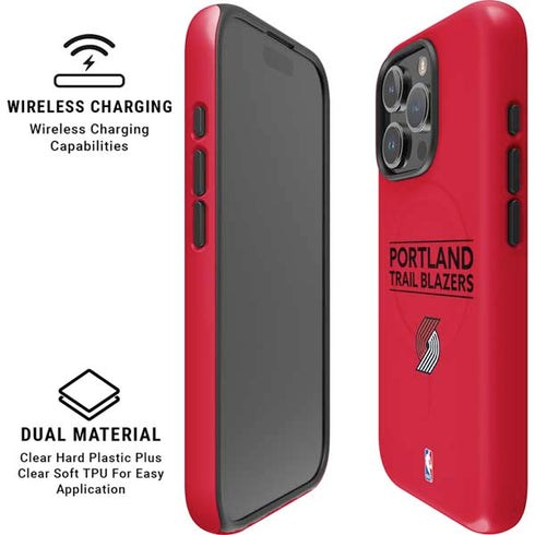 NBA Portland Trail Blazers Standard - Red iPhone 16 Pro Magsafe Impact Case