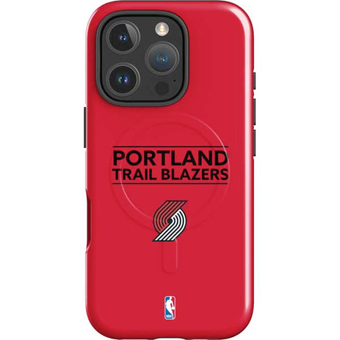 NBA Portland Trail Blazers Standard - Red iPhone 16 Pro Max Magsafe Impact Case