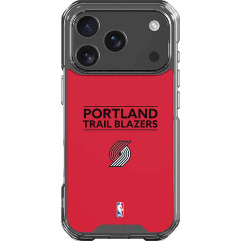 NBA Portland Trail Blazers Standard - Red iPhone 18 Pro Clear Case
