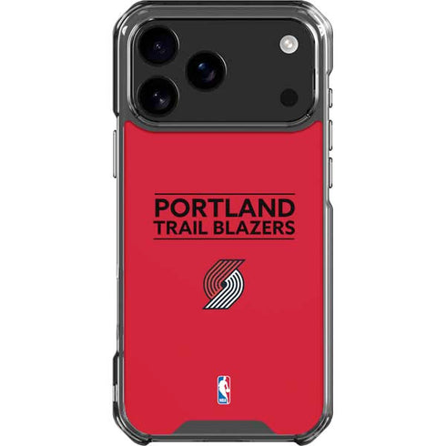 NBA Portland Trail Blazers Standard - Red iPhone 18 Pro Max Clear Case