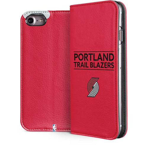 NBA Portland Trail Blazers Standard - Red iPhone 7 Folio Case