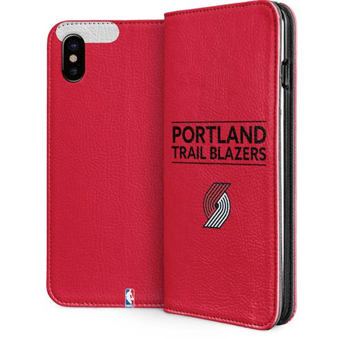 NBA Portland Trail Blazers Standard - Red iPhone 8 Folio Case