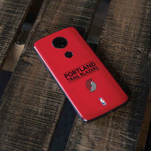 NBA Portland Trail Blazers Standard - Red Moto E5 Plus Skin
