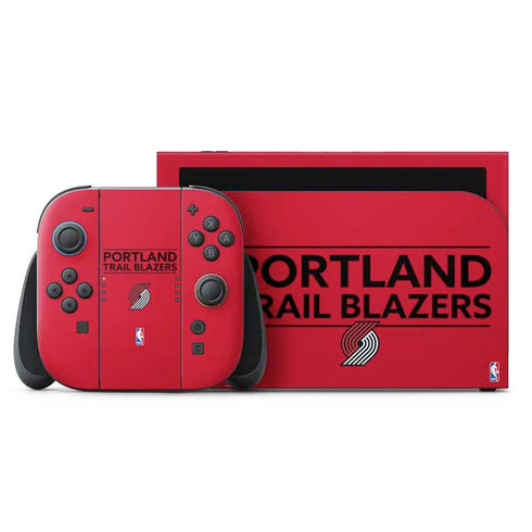 NBA Portland Trail Blazers Standard - Red Nintendo Switch 2 (2025) with Joy-Con Skin