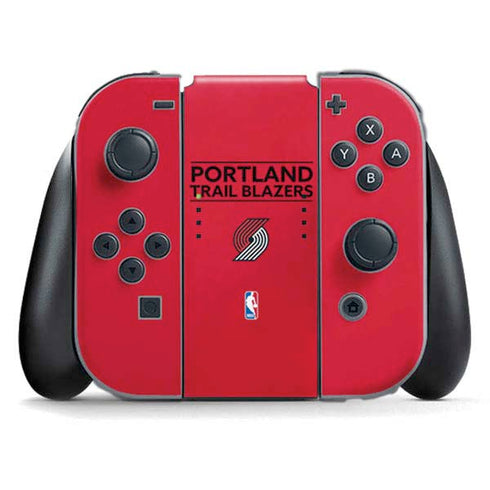 NBA Portland Trail Blazers Standard - Red Nintendo Switch (2017-2021) Joy-Con Controller Skin