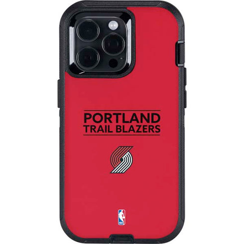 NBA Portland Trail Blazers Standard - Red Otterbox Defender iPhone Skin