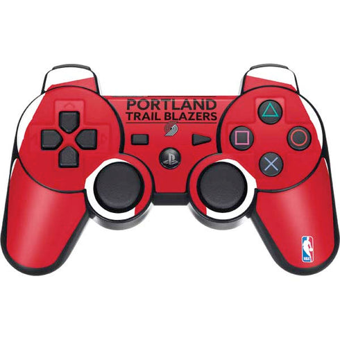NBA Portland Trail Blazers Standard - Red PS3 Dual Shock wireless controller Skin