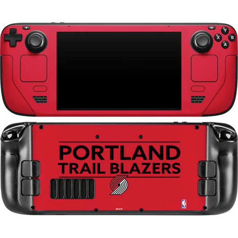 NBA Portland Trail Blazers Standard - Red Steam Deck Handheld Gaming Computer OLED Skin