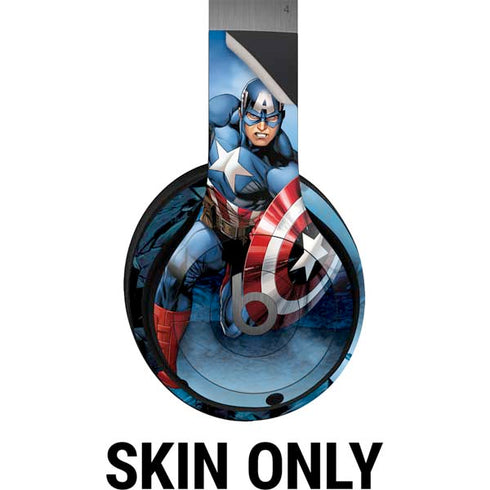 Marvel Captain America Portrait Beats Solo 4 Wireless Headphones Skin