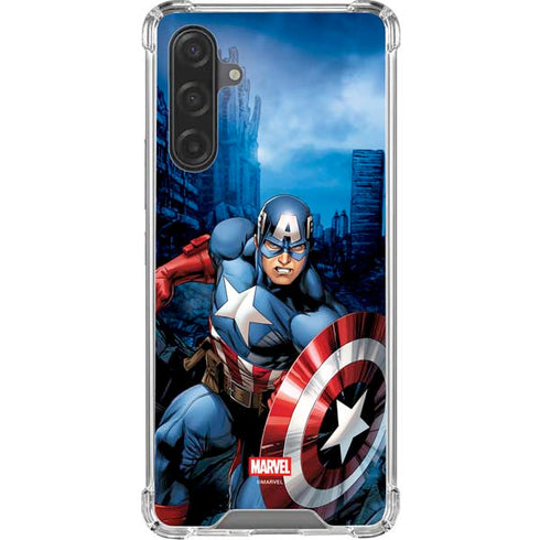 Marvel Captain America Portrait Galaxy A17 Clear Case