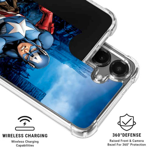Marvel Captain America Portrait Galaxy S26 Plus Clear Case
