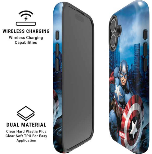 Marvel Captain America Portrait iPhone 16 Magsafe Impact Case