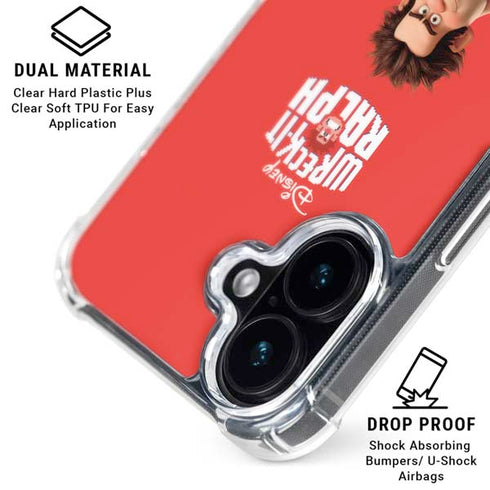 Disney Wreck-it Ralph Portrait iPhone 16 Plus Clear Case