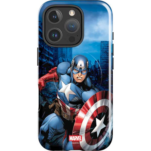 Marvel Captain America Portrait iPhone 16 Pro Magsafe Impact Case