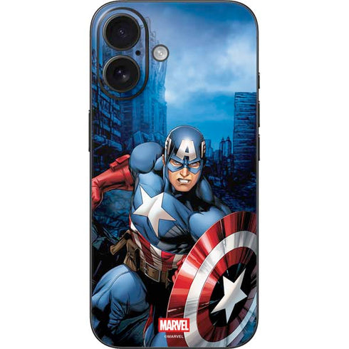 Marvel Captain America Portrait iPhone 16 Skin