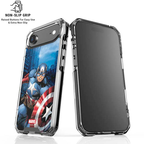 Marvel Captain America Portrait iPhone 17 Air Clear Case