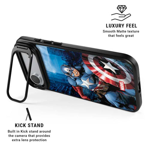 Marvel Captain America Portrait iPhone 17 Air Kickstand Case