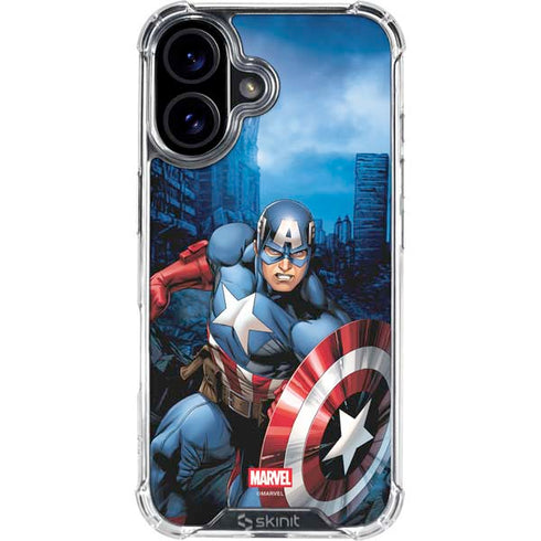 Marvel Captain America Portrait iPhone 17 Clear Case