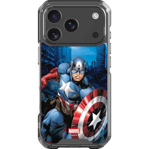 Marvel Captain America Portrait iPhone 17 Pro Clear Case