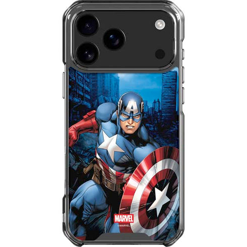 Marvel Captain America Portrait iPhone 17 Pro Max Clear Case
