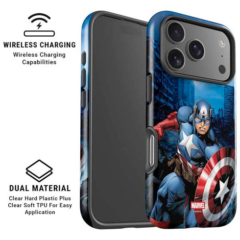 Marvel Captain America Portrait iPhone 17 Pro Max Magsafe Impact Case