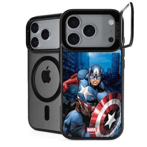 Marvel Captain America Portrait iPhone 18 Pro Kickstand Case