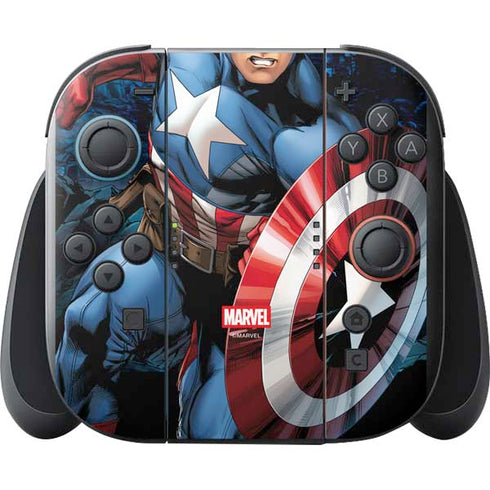 Marvel Captain America Portrait Nintendo Switch 2 (2025) with Joy-Con Skin