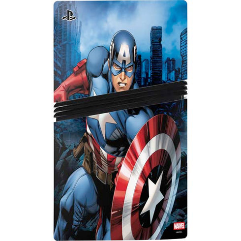 Marvel Captain America Portrait PS5 Pro Disk Bundle Skin