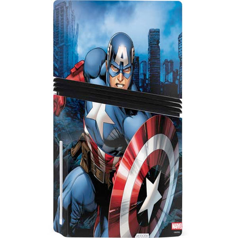 Marvel Captain America Portrait PS5 Pro Disk Bundle Skin
