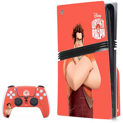 Disney Wreck-it Ralph Portrait PS5 Pro Disk Bundle Skin