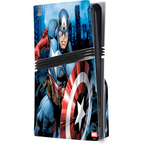 Marvel Captain America Portrait PlayStation PS5 Skins