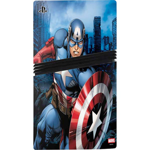 Marvel Captain America Portrait PS5 Pro Disk Console Skin